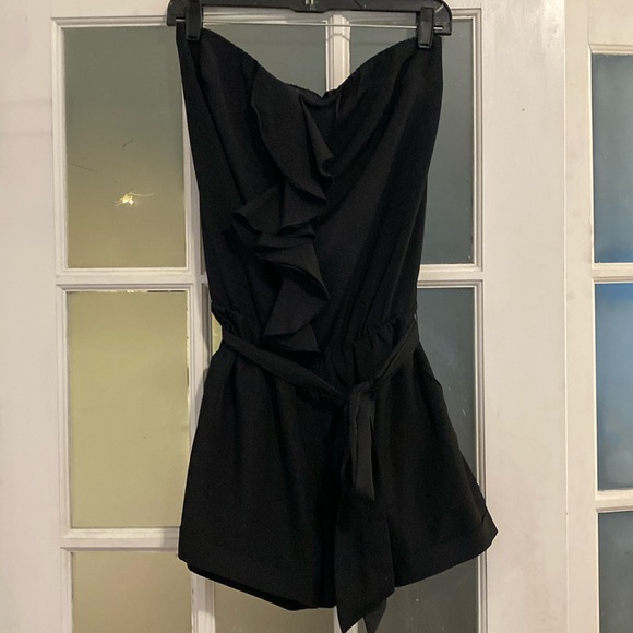 Express Black Strapless Romper - Picture 1 of 4